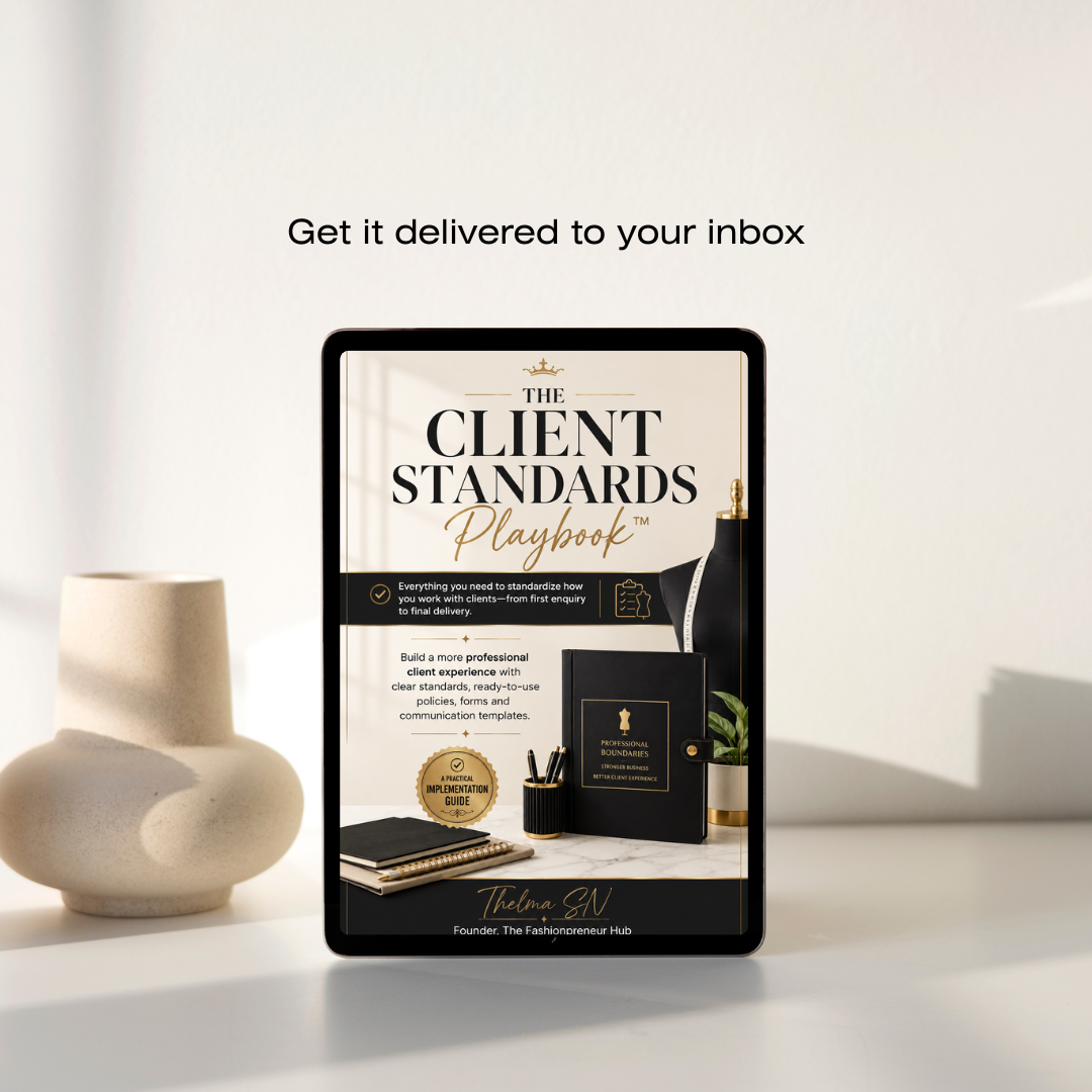 Building client standards for a fashion business